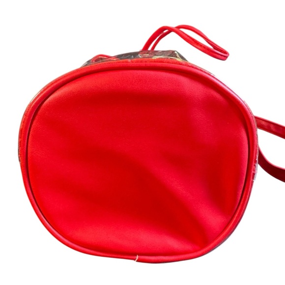 Desden Stadium Approved Clear Bucket Bag Purse - Red Trim - Picture 4 of 6